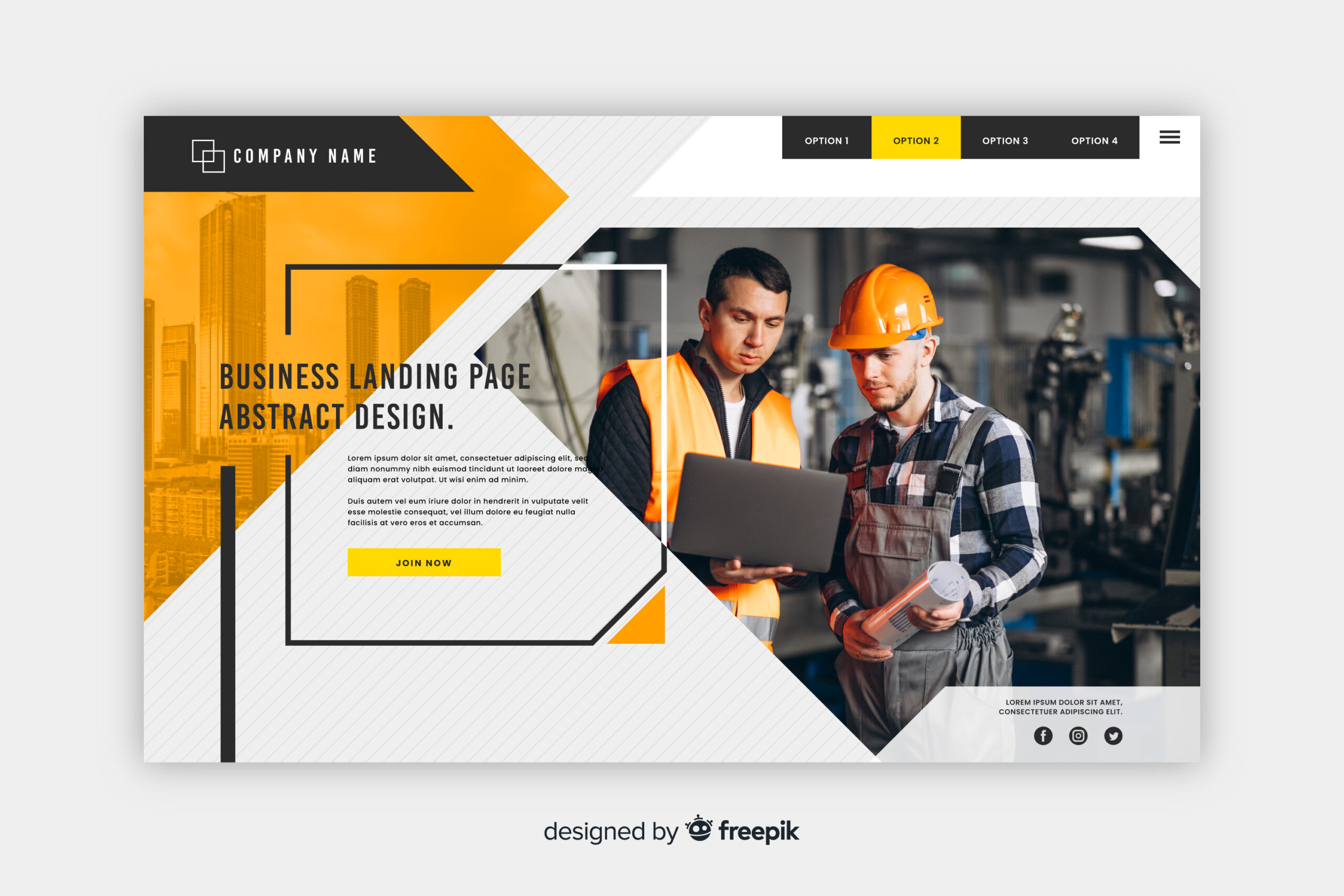 company profile web page design