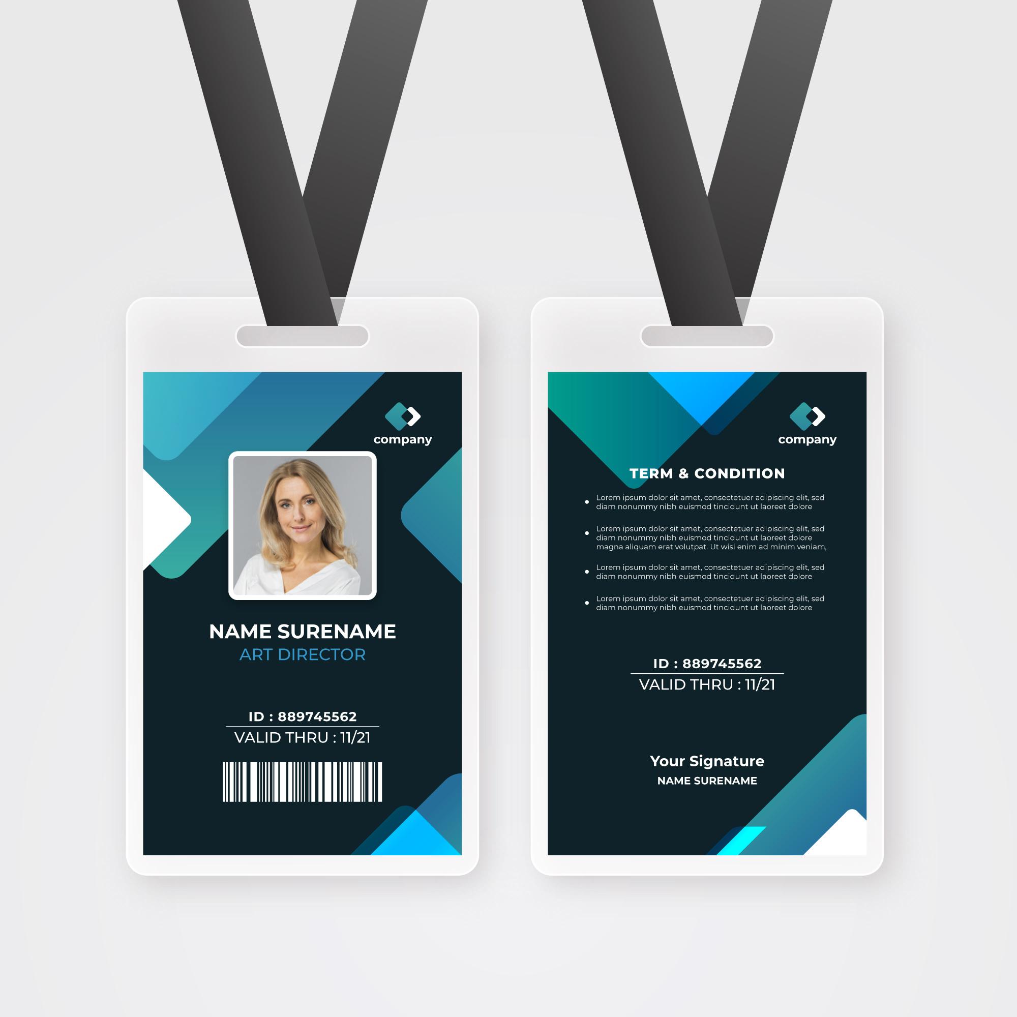 Visitor ID Card Design