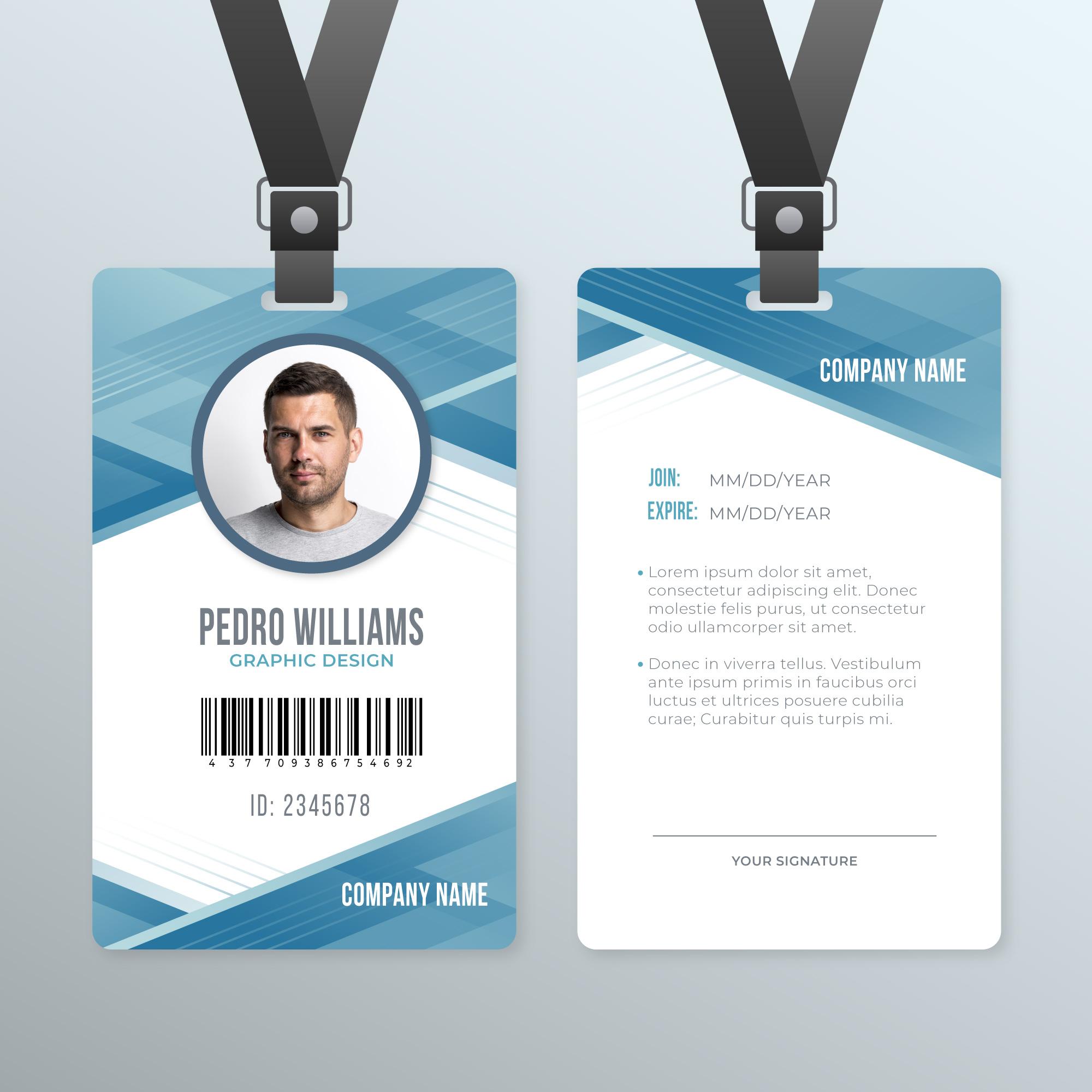 employee card design