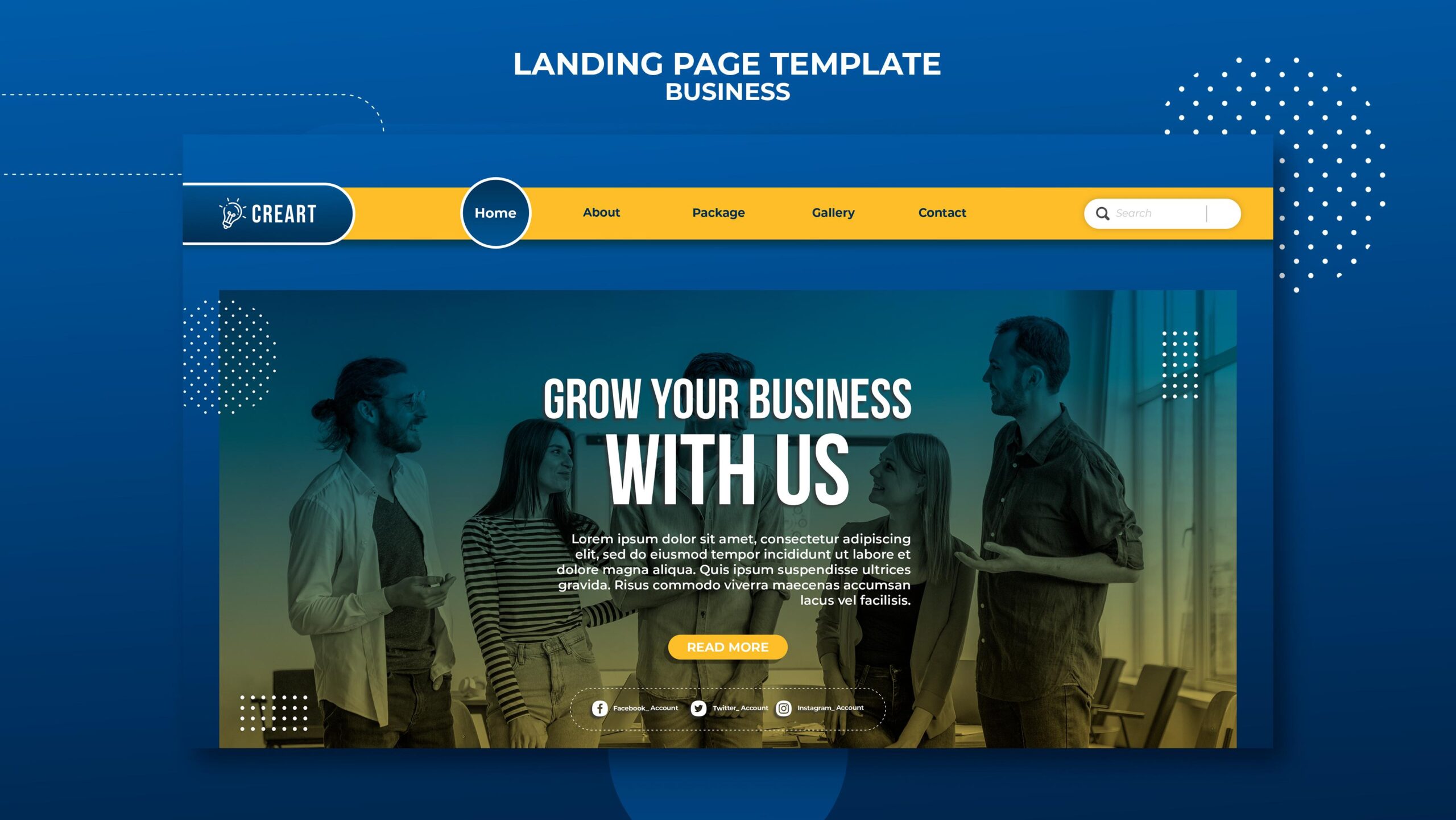 company profile web page design