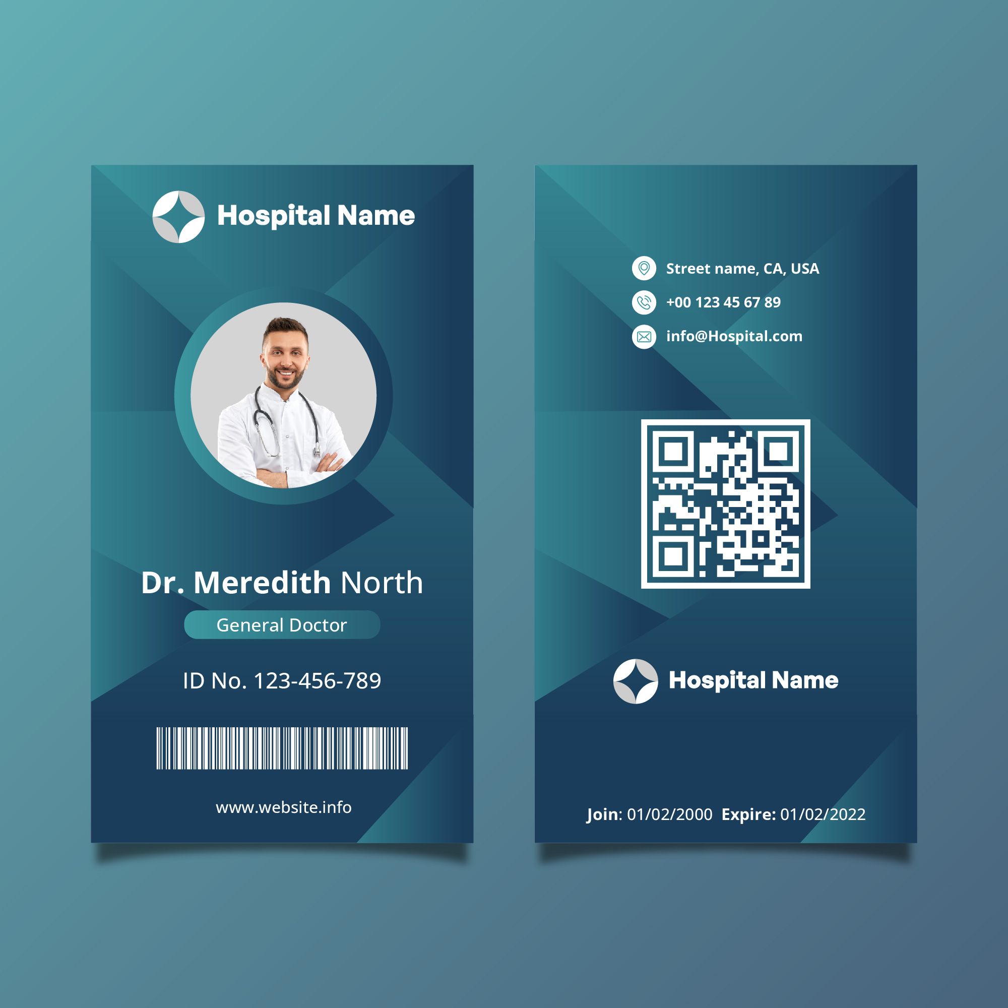 Medical ID Card Design Portfolios